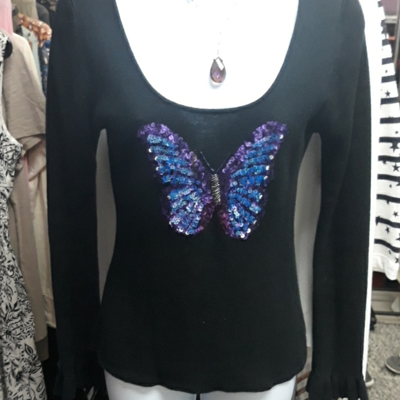 Cache Sweaters - Cache Butterfly Sweater - M